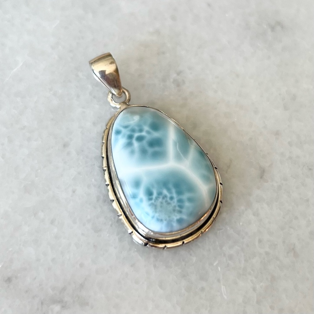 Sterling Silver Larimar Pendant - Picture 3 of 5